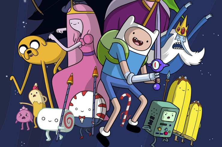 Adventure Time (llamada Hora de aventura en Hispanoamérica, Hora de aventuras en España) fue una serie animada de televisión creada por Pendleton Ward para Cartoon Network. La serie sigue las aventuras de Finn, un niño (va creciendo con la serie desde los 12 al principio hasta los 17 al final de la serie), y Jake, un perro con poderes mágicos con los que puede cambiar de forma, crecer y encoger a voluntad, que habitan en la post-apocalíptica Tierra de Ooo. A lo largo de la serie interactúan con los otros personajes principales de la serie: Princess Bubblegum, Ice King y Marceline la reina de los vampiros.<br><br>

La serie contó con 10 temporadas y 3 miniseries para televisión y luego del final de la serie en TV, Cartoon Network anunció una temporada 11 en versión cómic,2 publicando el primer capítulo en octubre de 2018.<br><br>
La serie está basada en un corto producido por Nicktoons y Frederator Studios. Debido al éxito que obtuvo, sobre todo en Internet, Cartoon Network lo recogió para convertirse en una serie completa y se estrenó oficialmente el 5 de abril de 2010. La estructura de los episodios emitidos se compone de dos capítulos de once minutos aproximadamente que son dispuestos en un bloque de treinta minutos.
<br><br>
Desde su emisión, Adventure Time se ha ido convirtiendo en una serie de culto en Internet. El espectáculo ha recibido críticas positivas y ha desarrollado un fuerte seguimiento entre los adolescentes y adultos,4​ muchos de los cuales son atraídos debido a su creativo estilo de animación y argumento sencillo y directo pero que engloba un macrotexto complejo que evoluciona y se diversifica a medida que avanza el tiempo, ambos basados en la extravagancia, surrealismo y el humor absurdo. Adventure Time ha ganado seis Premios Primetime Emmy entre doce nominaciones, tres Premios Annie entre diecinueve nominaciones, dos British Academy Children's Awards, un premio Motion Picture Sound Editors y un Premio Peabody. La serie también ha sido nominada para Critics' Choice Television Award, y un premio del Festival de Cine de Sundance, entre otros. Su cómic spin-off ganó un Premio Eisner y dos Premios Harvey. Además, la serie también ha producido diversas prendas de vestir y de mercancías, videojuegos, cómics, figuras, juguetes y compilaciones de DVD.
<br><br>
La serie sigue las aventuras de Finn (adoptado por una pareja de perros detectives) y su mejor amigo y hermano Jake, un perro con poderes mágicos con los que puede cambiar de forma y aumentar o encoger su tamaño. Viven en la Tierra de Ooo, un entorno lleno de personajes surrealistas y animales que hablan, donde la magia y la alta tecnología se unen para crear extraños y nuevos artefactos. A medida que transcurren los eventos, la trama se vuelve compleja, y la mágica Tierra de Ooo pasa a ser en realidad un escenario post-apocalíptico, debido al resultado de una terrible guerra nuclear que puso fin a la raza humana, donde los residuos tóxicos y la contaminación provocaron una serie de mutaciones que dieron origen a los simpáticos y los no tanto habitantes de Ooo. Finn, es uno de los pocos humanos supervivientes, realiza sus alocadas y divertidas aventuras junto a su fiel amigo Jake.